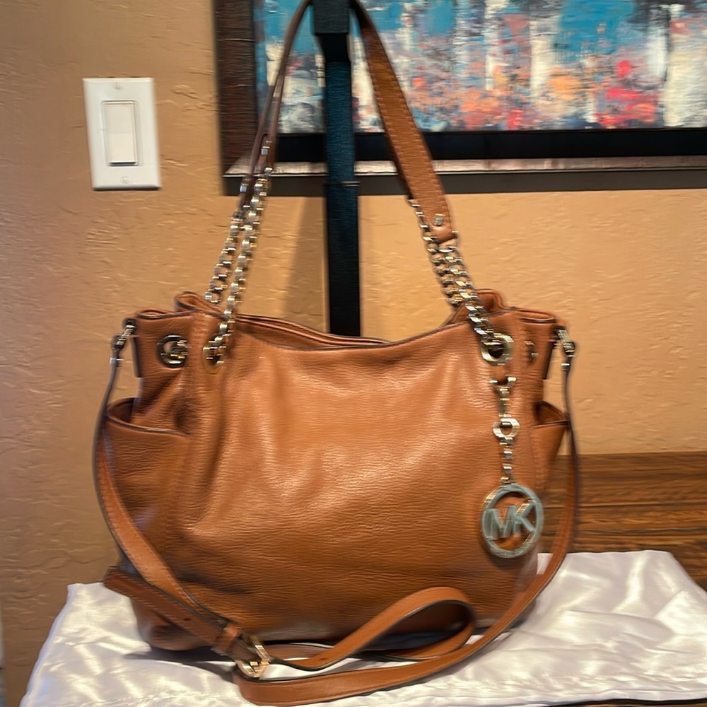 Michael Kors Tan Leather Shoulder Bag